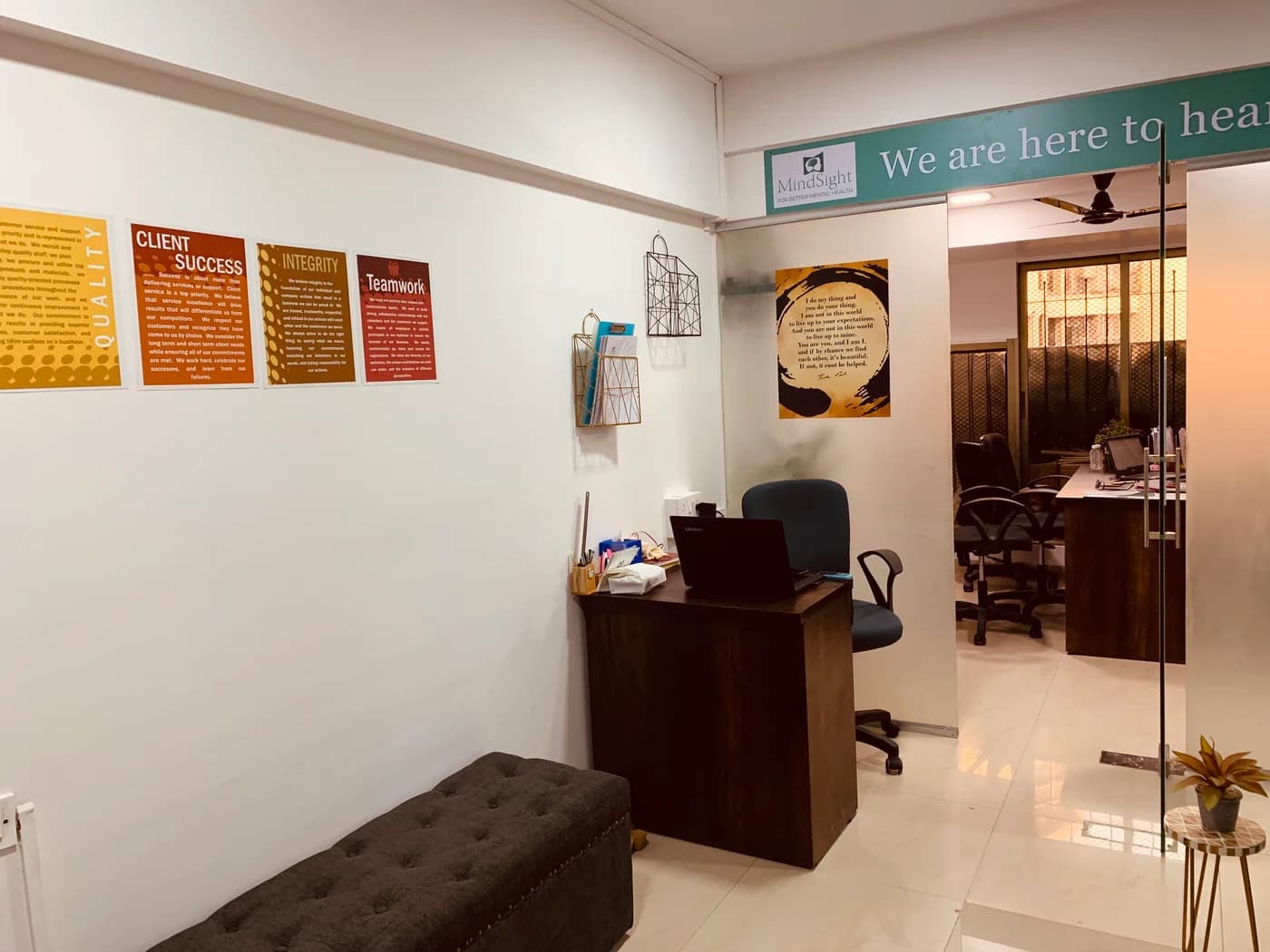 Mindsight Clinic interior — Where longer conversations happen