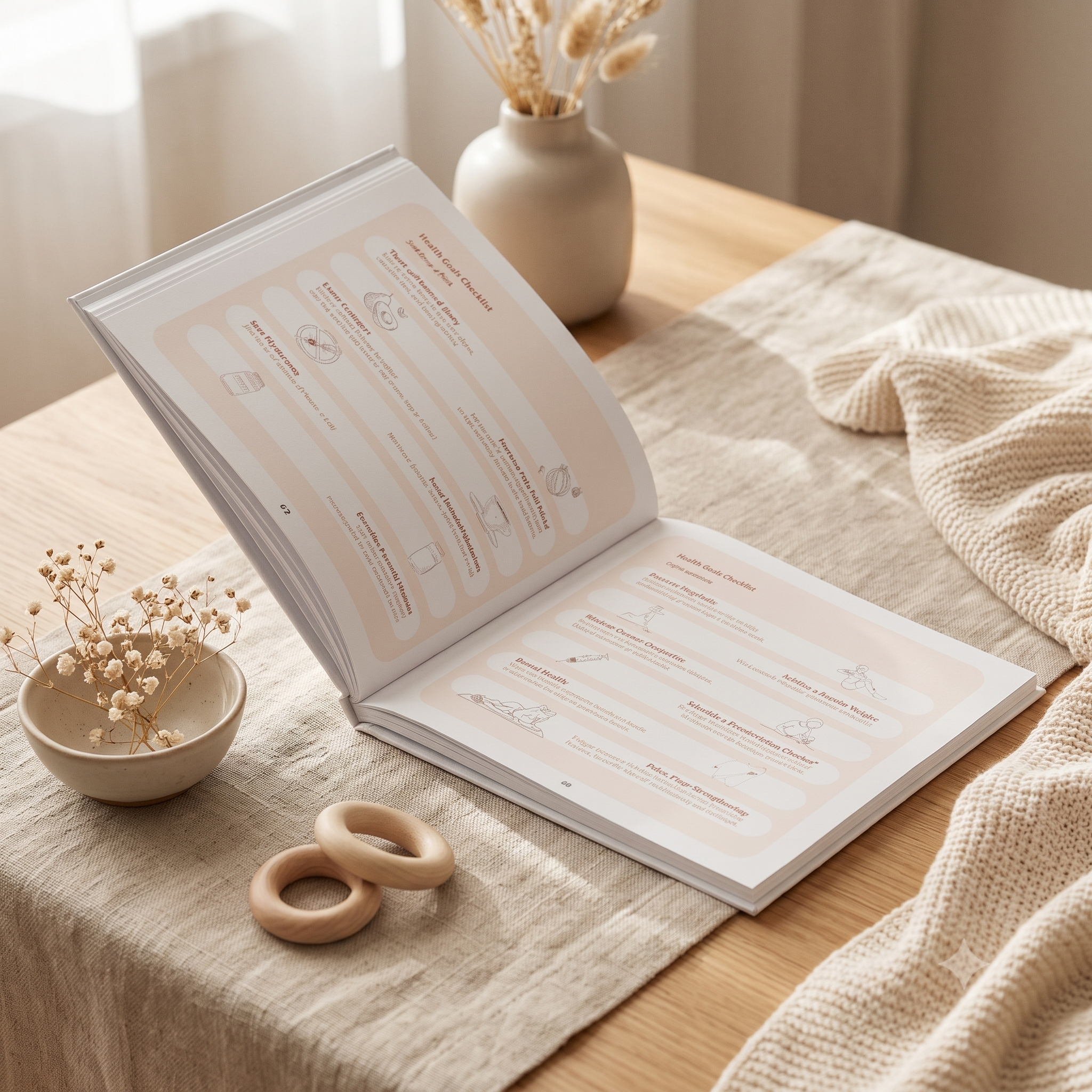 Health Goals Checklist — pregnancy health planning pages