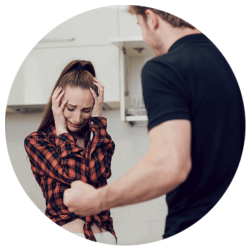 Couple fighting and the guy trying to use physical violence facing anger management issues