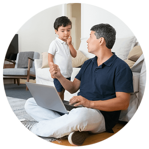 Father facing childcare arrangement problems in need of parenting tips and parenting counselling